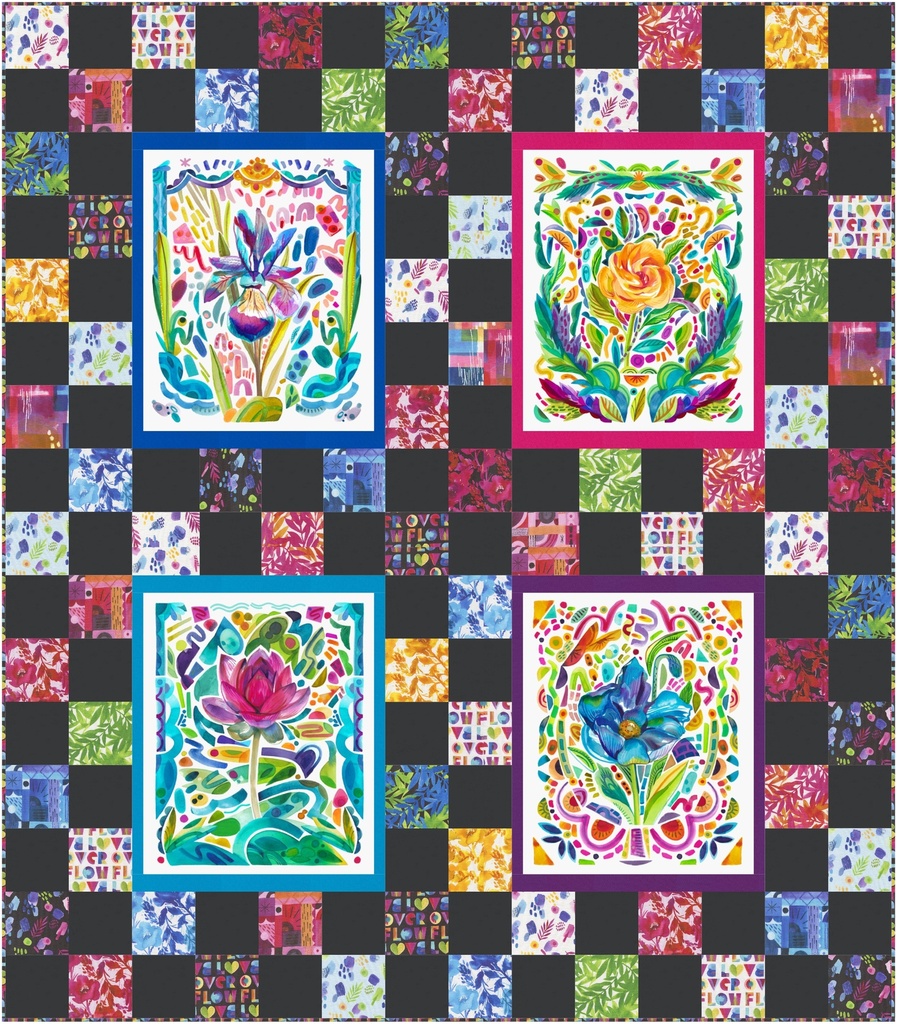 Radiant Bold Flowers, Chunky Charmer, Moda Fabricscs (copy)