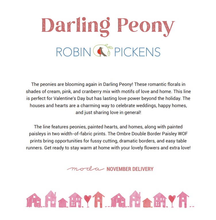 Scattered Lovelies Blenders, Darling Peony Cream, Robin Pickens, Moda Fabrics