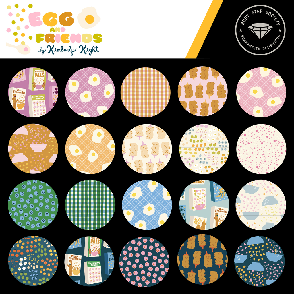 Egg and Friends Fat Quarter Bundle 26 pieces, Kimberly Kight, Ruby Star Society, Moda Fabrics