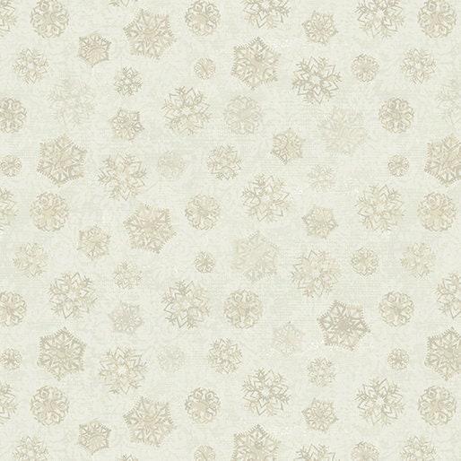Brocade Flakes Ivory, Snowflakes, Kelly Rae Roberts, Christmas Fabric, Benartex Fabrics