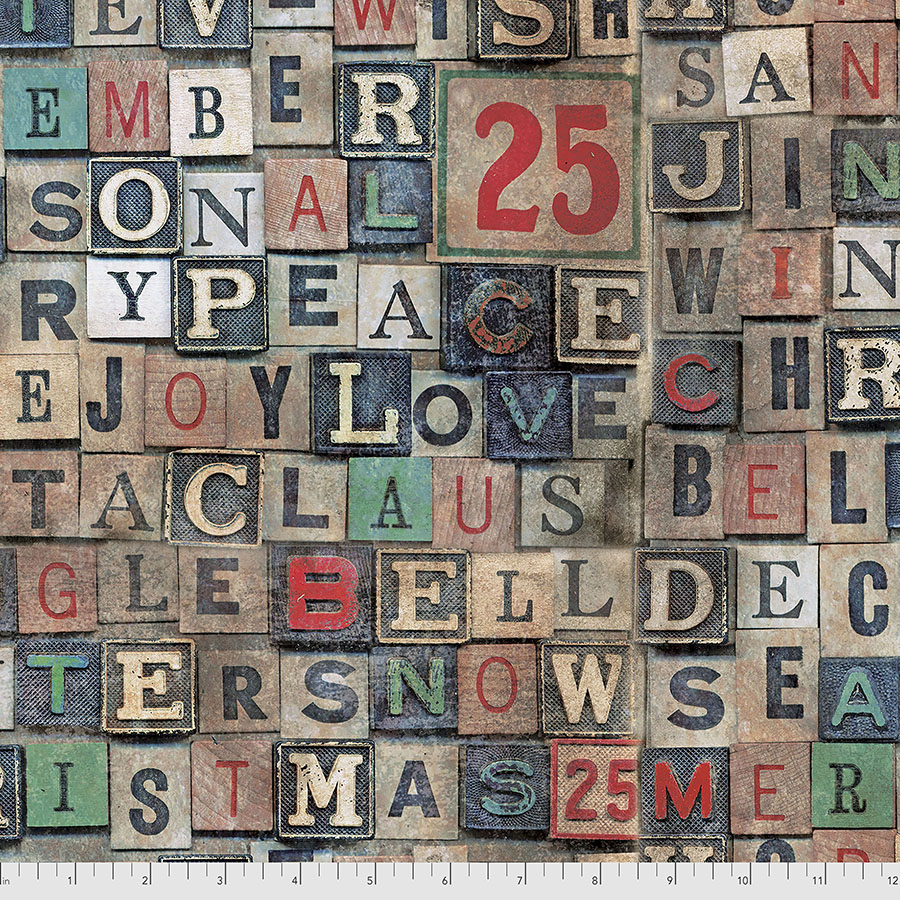 Tim Holtz, Christmas Blocks, PWTH158, FreeSpirit