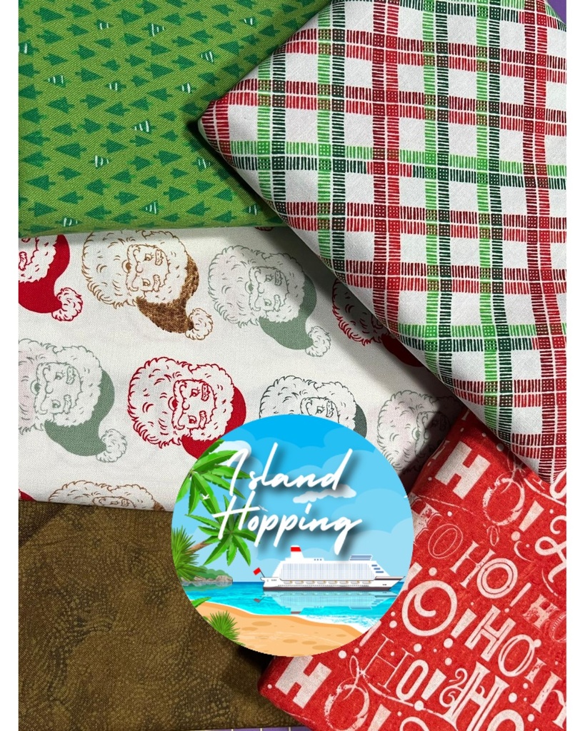 Island Hopping Quilt Kit, Jolly Old St. Nick, Mystery Five-0