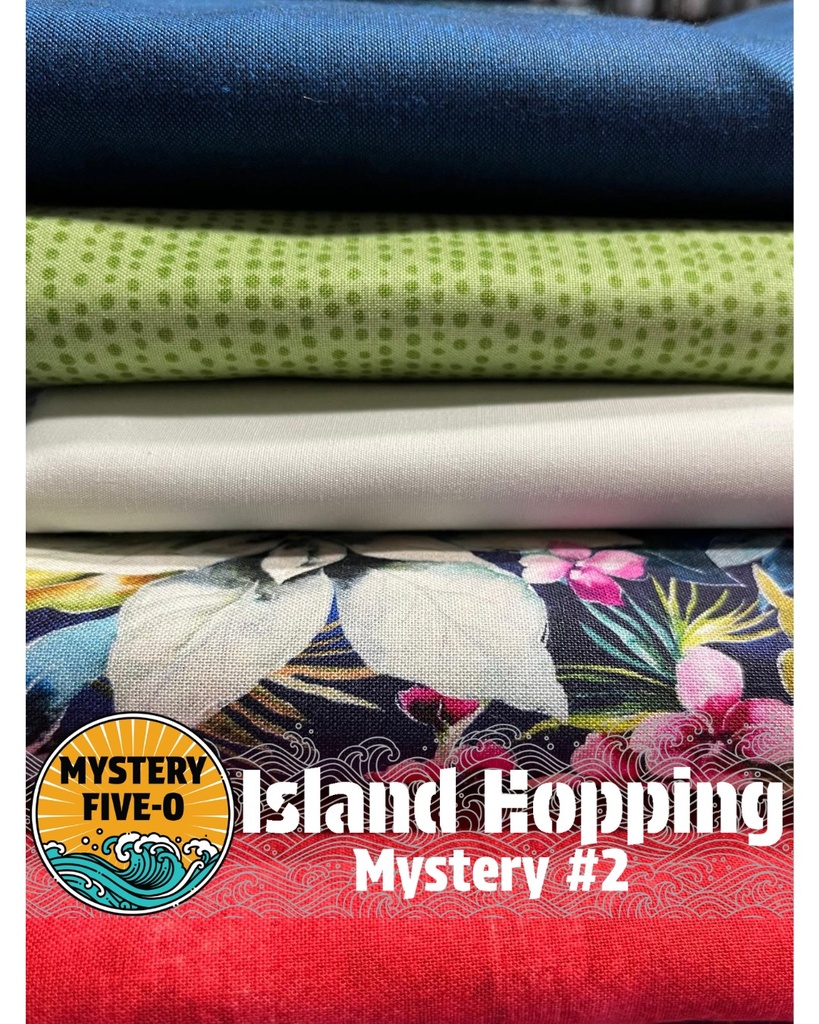 Island Hopping Quilt Kit, Winter Flowers, Mystery Five-0
