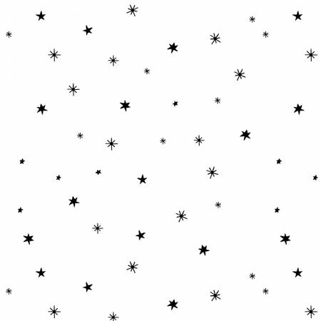 [BQ1957-01] Stars and Dots White, Lower the Volume, Blank Quilting