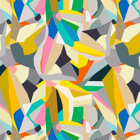 [PWKC007-SORBET] Abstract Prism, Vibrant Botanica, Kitty McCall, FreeSpirit Fabrics