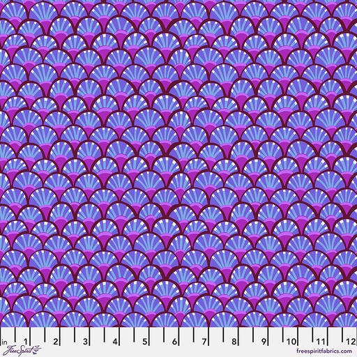 [CLAH004.PLUM] Clam Shell Cotton Lawn, Vivacious, Anna Maria, FreeSpirit Fabrics