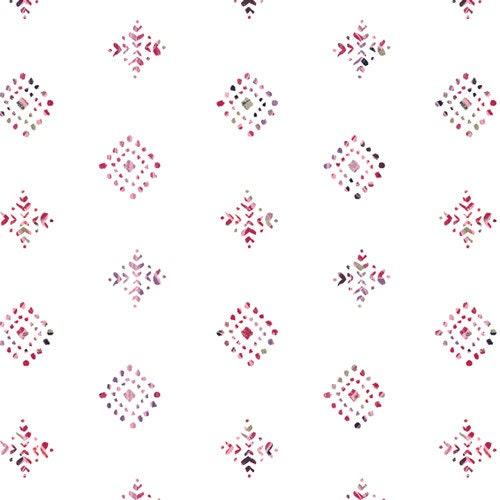 [AQU-66756] Floral Geometric Fabric, Art Gallery Fabrics, Geometric Cotton Fabric, Fabric by the Yard