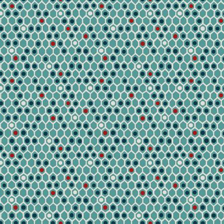[7193S-17] Light Teal Egg-Carton Geo, Zooming Chickens, StudioE Fabric