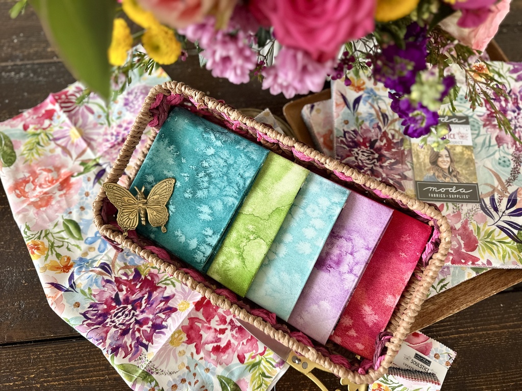 Soulstice Flow Turquoise, Create Joy Project, Moda Fabrics