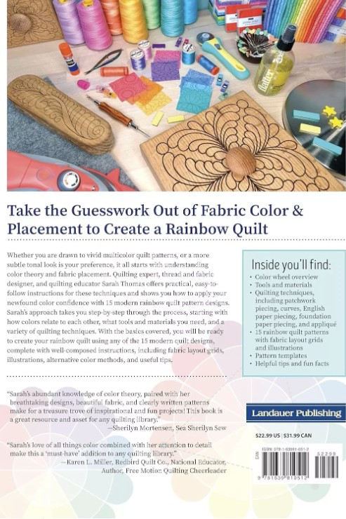 Rainbow Quilt Color Method, 15 Modern Patterns, by Sarah Thomas