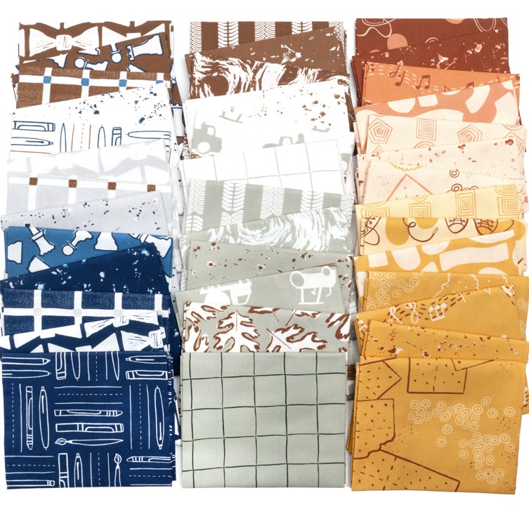 For My Boys Milo Fat Quarter Bundle 13 skus, Moda Fabrics