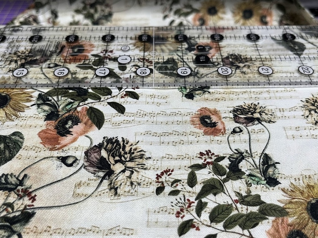 Sheet Music and Flowers, Classically Yours, Stof Fabrics, Blank Quilting