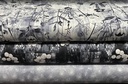 Dandelion Flowers Light Gray, Stof Fabrics, Fine Lines in Red, Blank Quilting