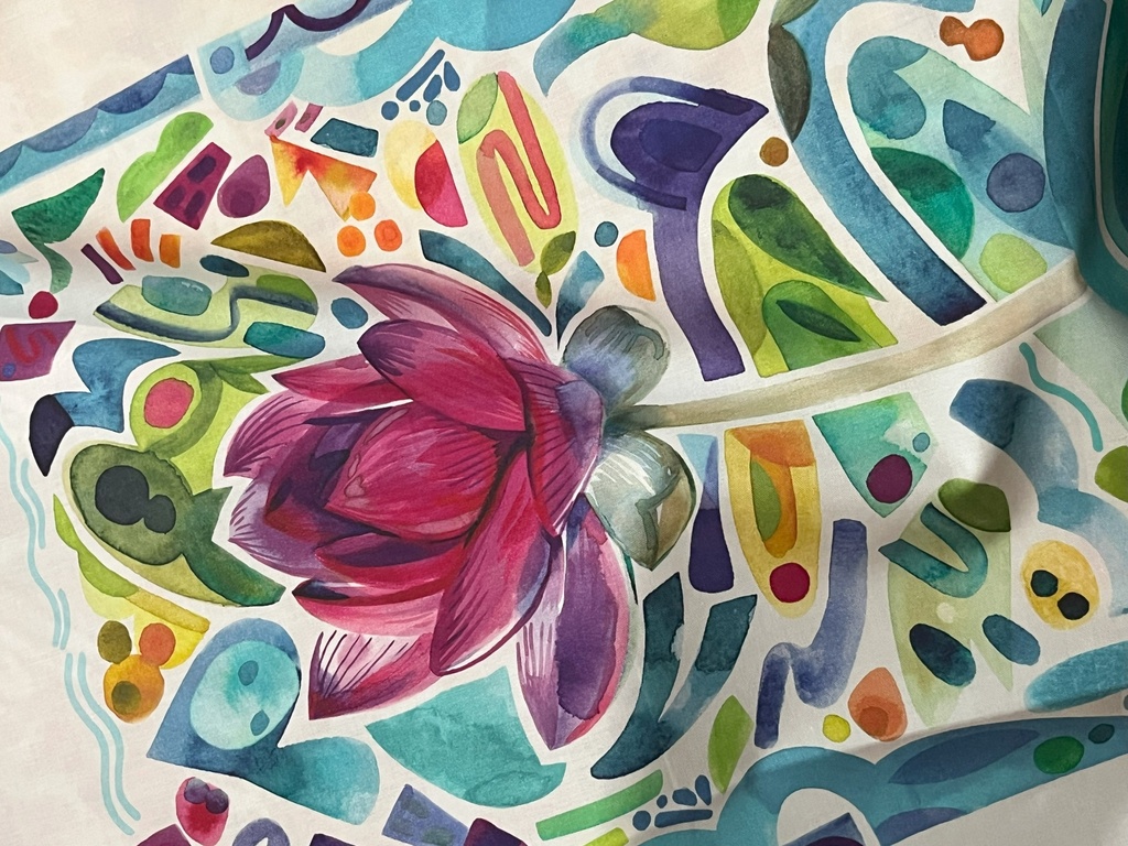 Radiant Bold Flowers Panel 36" x 44" Watercolor, Amarilys Henderson, Moda Fabrics (copy)