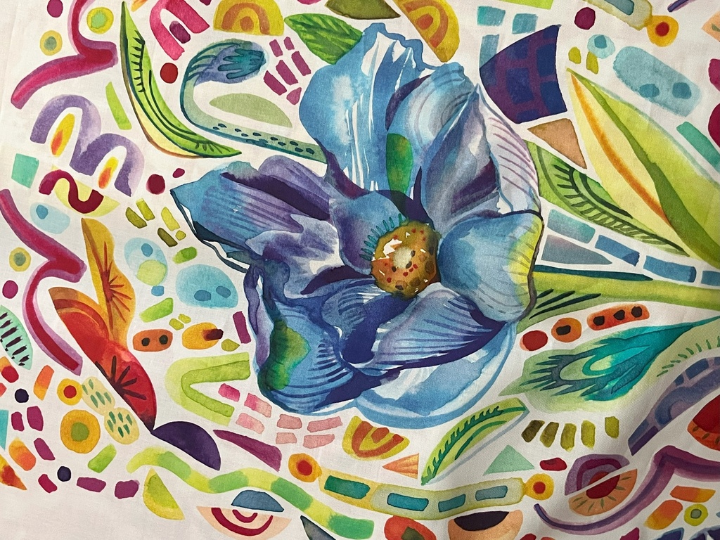 Radiant Bold Flowers Panel 36" x 44" Watercolor, Amarilys Henderson, Moda Fabrics (copy)