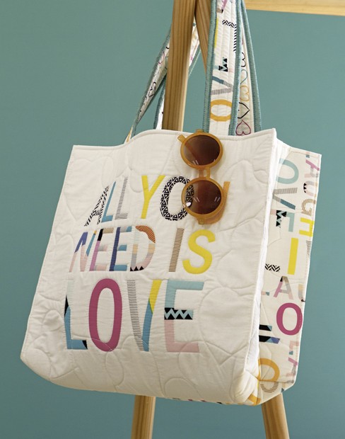 To Live By Joyful, Word Fabric, Caroline Hulse, Art Gallery Fabrics