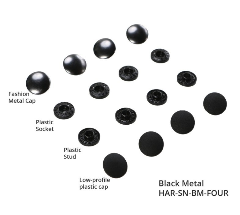 Tool-Free Snaps - Set of Four - Black Metal, byAnnie