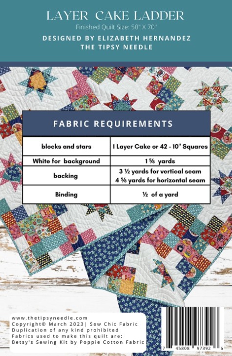 Layer Cake Ladder Quilt, Elizabeth Hernandez, The Tipsy Needle
