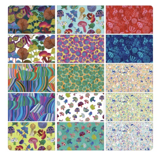 Modern Mushrooms 2-1/2in Strips, 40pcs/bundle