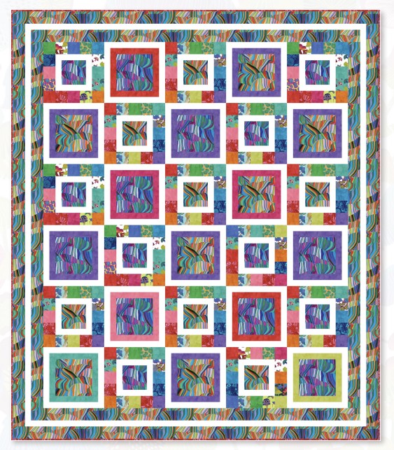 Modern Mushrooms, 2-1/2in Strips, Kate Segal, Benartex Fabrics