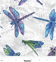 Large Dragonfly Grey, Ann Lauer, On Dragonfly Wings, Benartex Fabrics