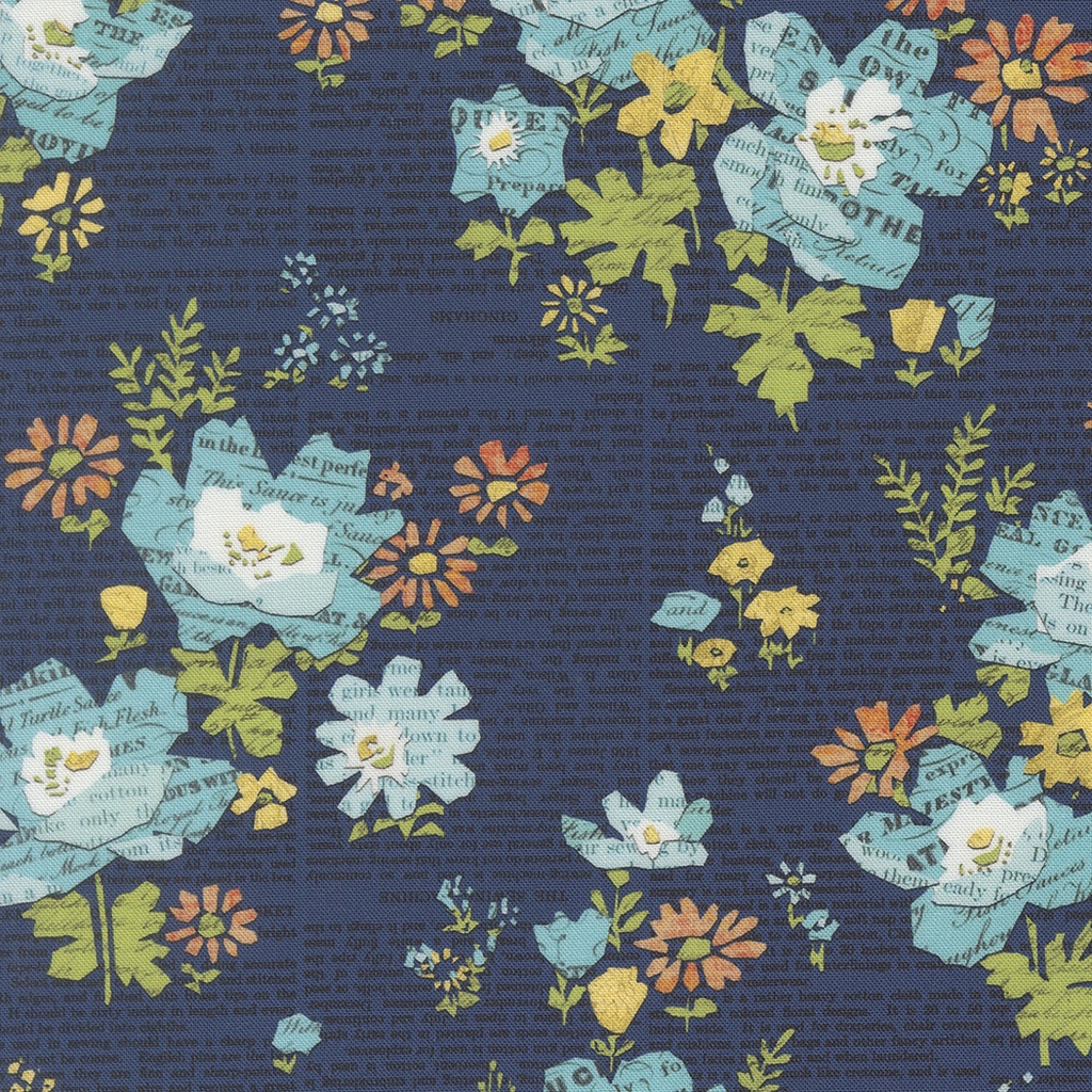 Floral Newspaper, 39561 18, Paper Hamlet, Cathe Holden, Moda Fabrics