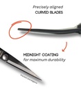 4.75" Midnight Edition Curved Blade Scissors, LDH Scissors