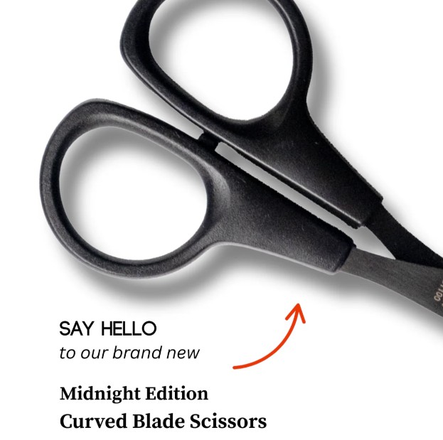4.75" Midnight Edition Curved Blade Scissors, LDH Scissors