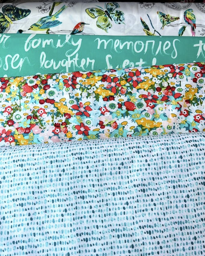 To Live By Joyful, Word Fabric, Caroline Hulse, Art Gallery Fabrics