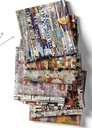 Parchment Newspaper with Abstract Shapes, Spread the Word, Kathryn Kramer Waters, Blank Quilting