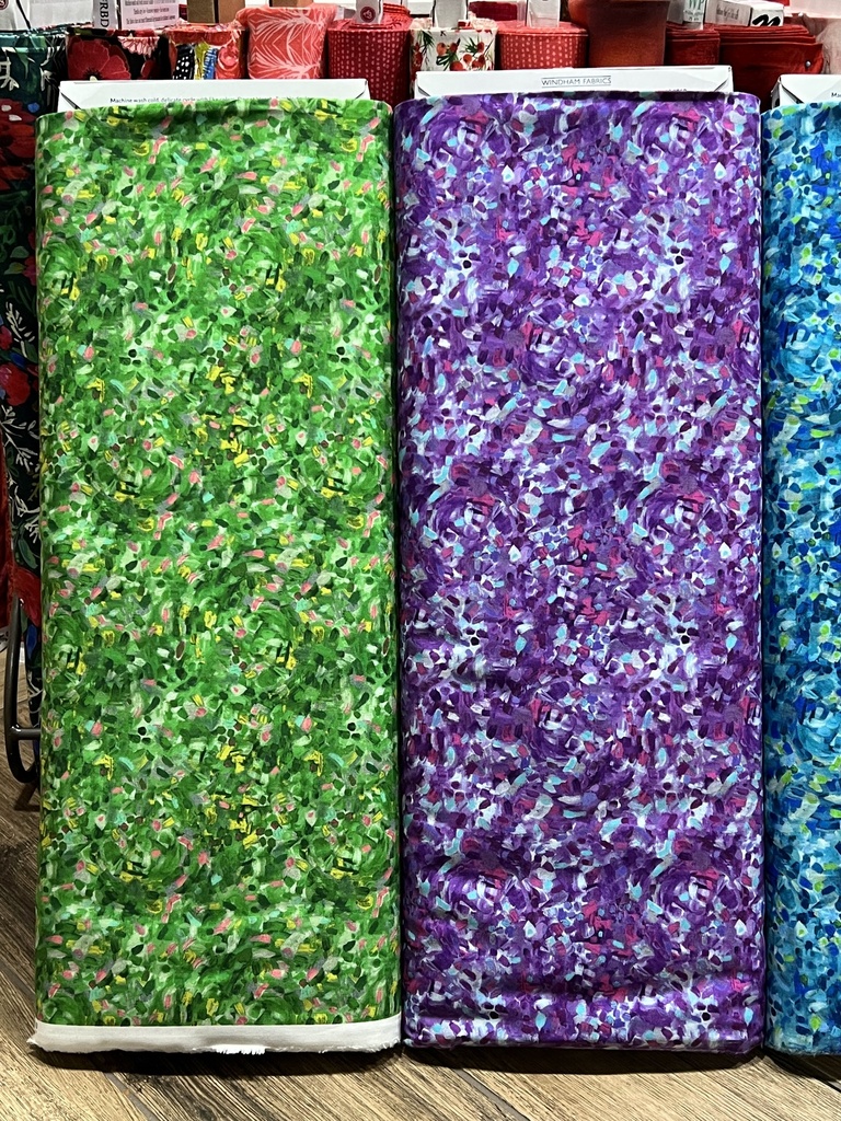 Abstract Dots Green Cotton, Melissa Marie Collins, Windham Fabric