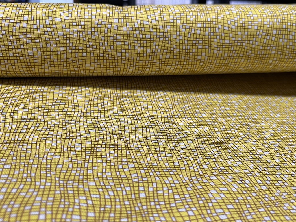 Teensy Checks Yellow, Cheeto's World, Benartex Fabrics