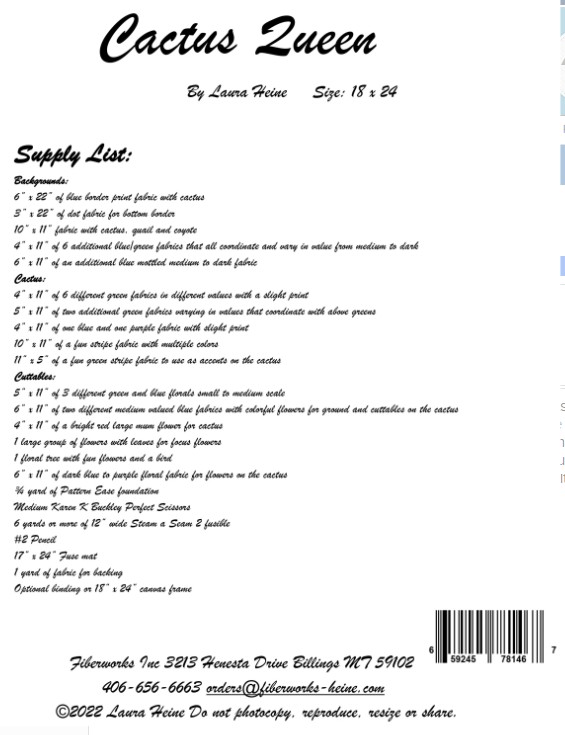 Cactus Queen Collage Pattern, by Laura Heine