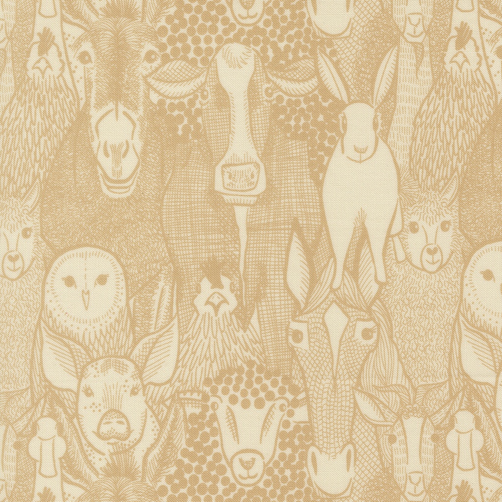 Barnyard Faces Novelty Animals, The Henhouse, Gingiber, Moda Fabrics