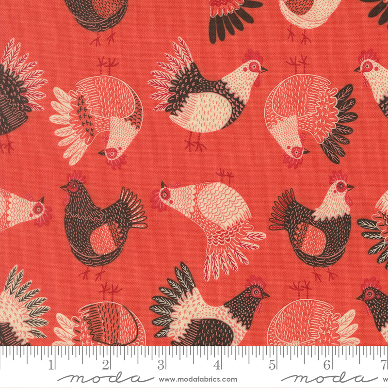 Tossed Chickens, The Henhouse, Gingiber, Moda Fabrics (copy)