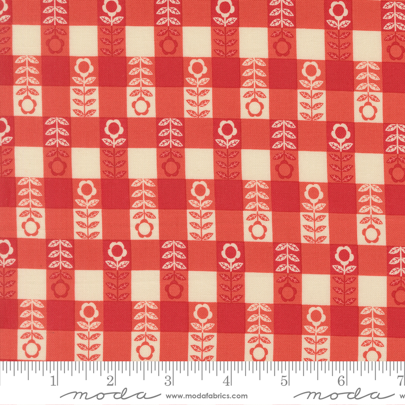 Flower Plaid Checks and Plaids Gingham, The Henhouse, Gingiber, Moda Fabrics (copy)
