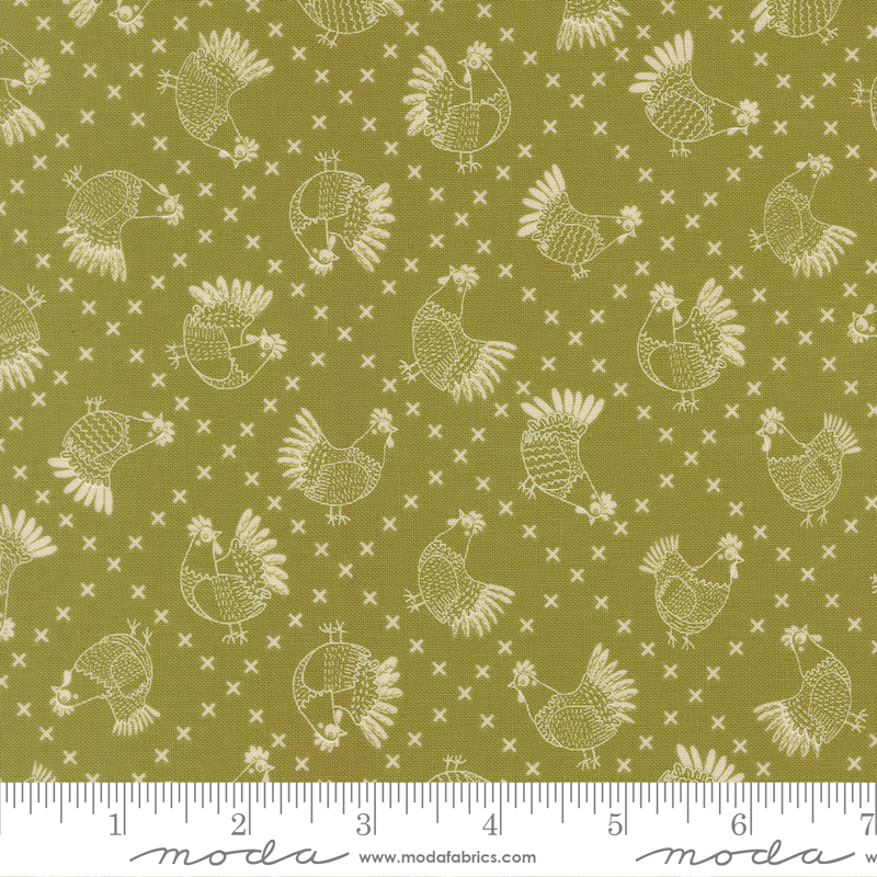 Cross Stitch Chickens Barn, The Henhouse, Gingiber, Moda Fabrics (copy)