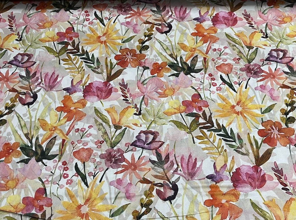 108in Watercolor Floral, Whispering Gardens, P&B Textiles