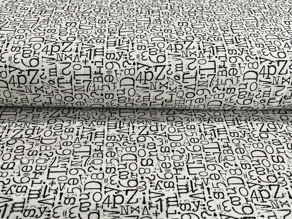 107/108in TYPE/ography Wideback, Lori Holt, Vintage Blackboard, Riley Blake