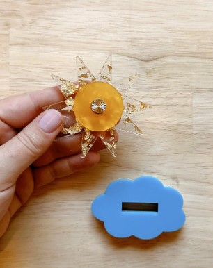 Sun and Clouds Thread Cutter, Feral Notions