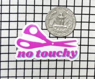 No Touchy! Sewing Scissor Sticker, Feral Notions