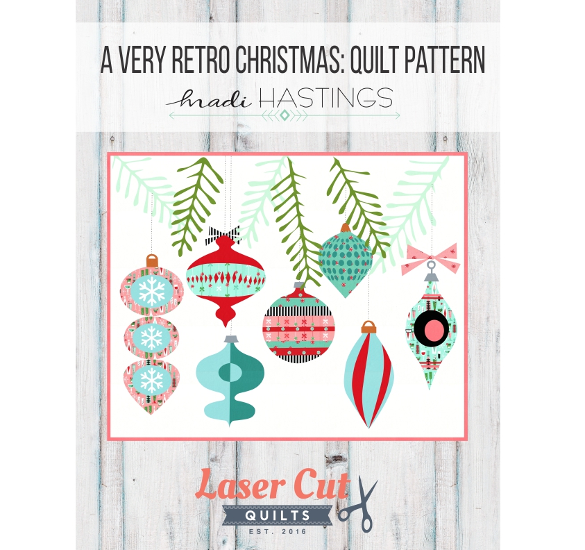 Laser-Cut Quilts, A Very Retro Christmas Bundle by Madi Hastings