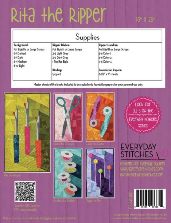 Rita The Ripper Quilt Pattern, Everyday Stitches