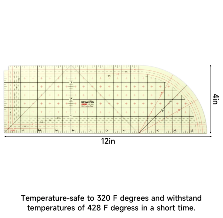 Hot Ironing Ruler 12in x 4in
