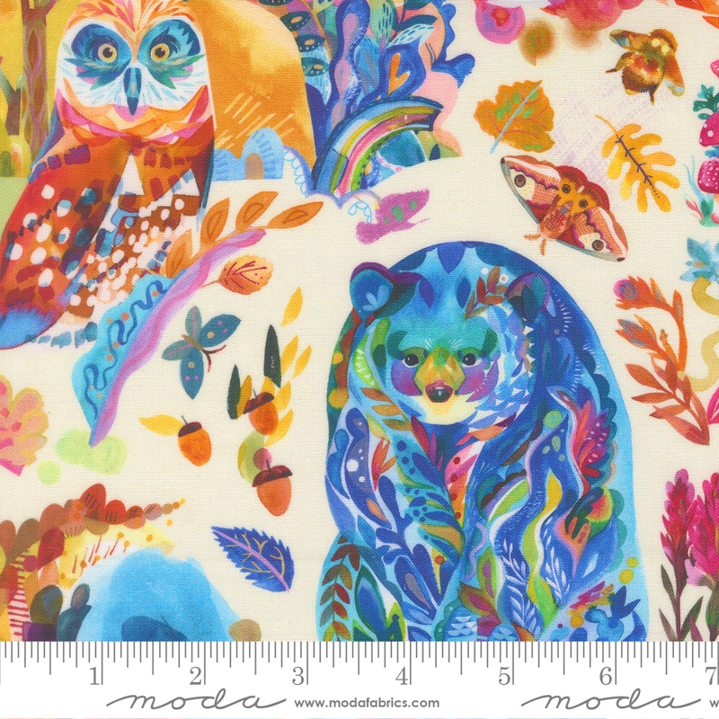 Novelty Watercolor Animals, Northern Brights, Amarilys Henderson, Moda Fabrics