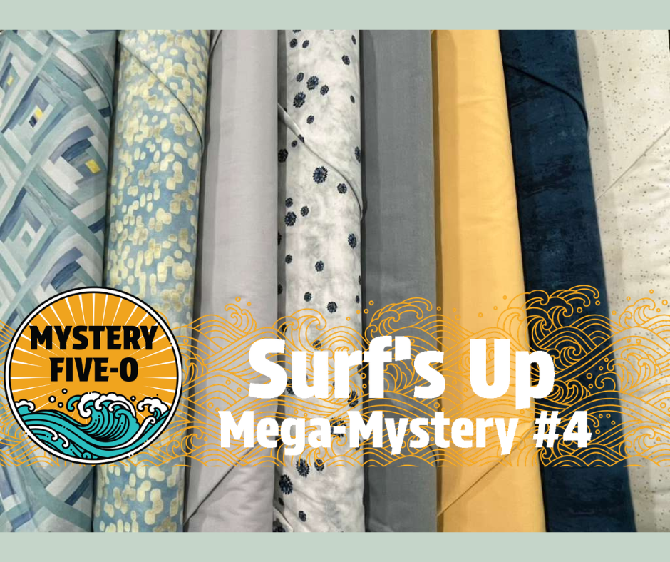 Surf's Up Mega Mystery Quilt Kit, Log Cabin, Mystery Five-0