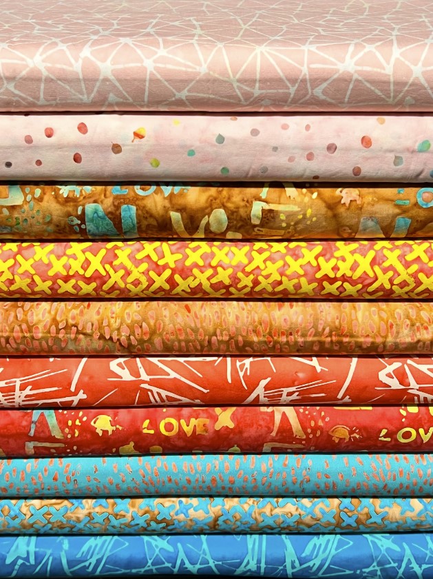 Saltwater Batik Scraps, Found, Carrie Bloomston, Anthology Fabric