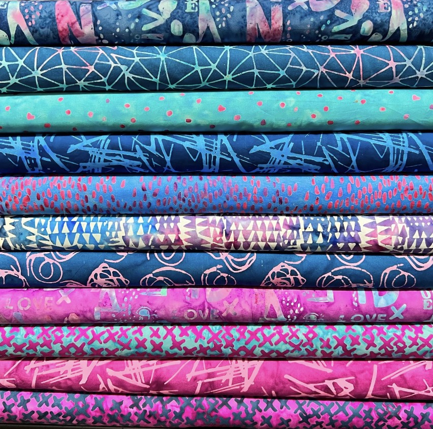 Saltwater Batik Scraps, Found, Carrie Bloomston, Anthology Fabric