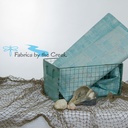 Modern Grid Aqua, AdornIt Fabrics