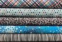 Charcoal Hen Scratches, yards, Zooming Chickens, Studio E Fabric